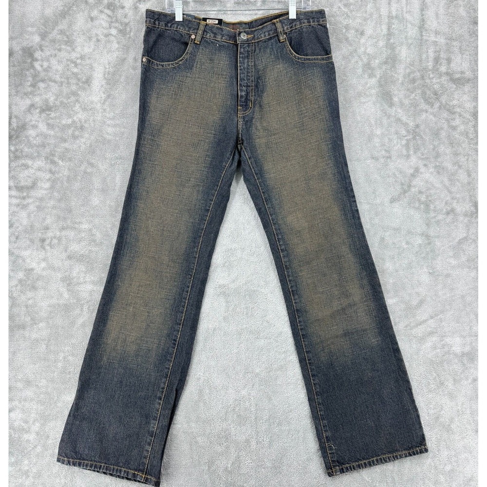 Vintage BC Ethic Jeans Mens 36X33 Wide Leg Dark Wash 90s Deadstock Loose Fit New
